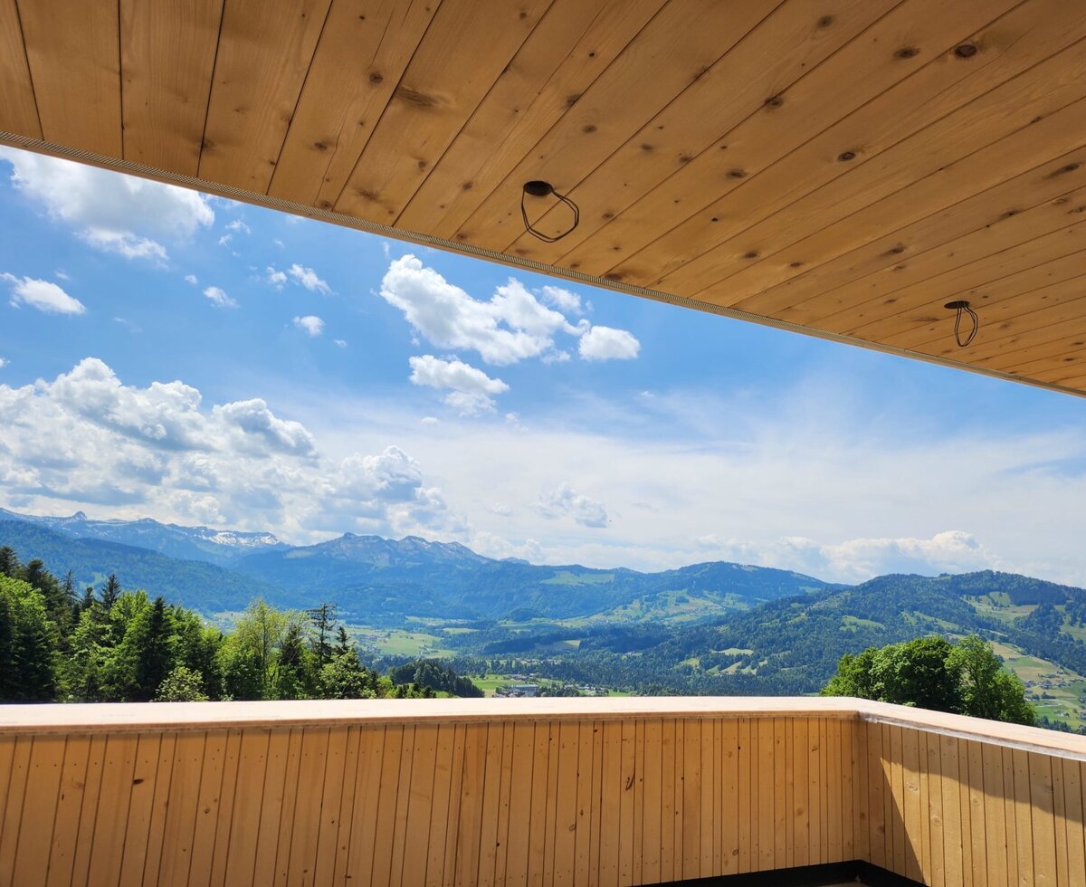 Magnificent panoramic view from the Mittagsspitz terrace