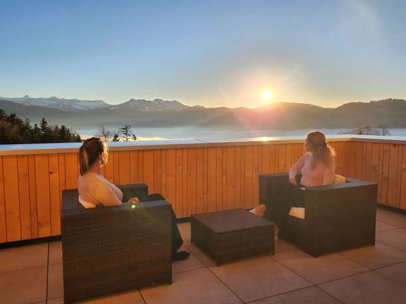 Enjoy the peace and evening atmosphere on your terrace Mittagsspitz