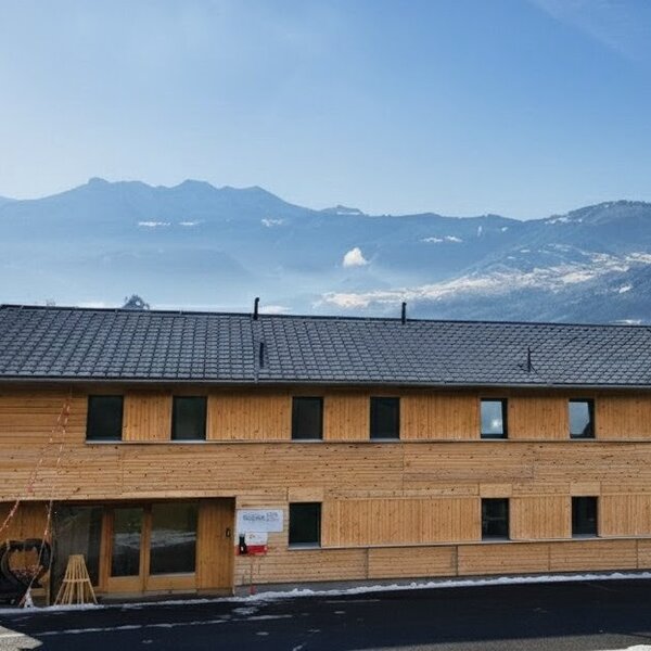 Blickfang on the Rotenberg amidst the snowy landscape of Bregenzerwald Blickfang on the Rotenberg amidst the snowy landscape of Bregenzerwald