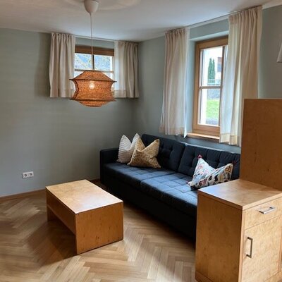Living area at the Jäger family's holiday flat in Braz/Vorarlberg