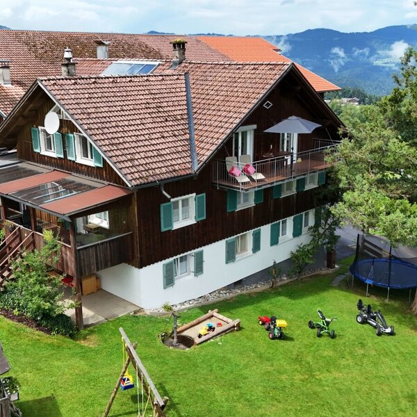 Bereuter Family Farm. Apartment with panoramic view and large balcony for rent. Vacant rooms in Alberschwende. Holiday in the Bregenzerwald