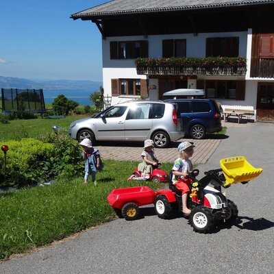 When you are on holiday with us, you will find plenty of space to play and romp around with our children's vehicles.