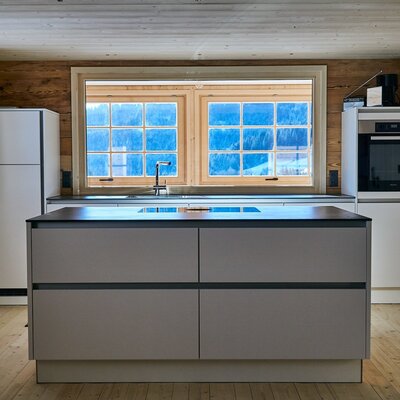 Kitchen-living room with spacious cooking area